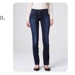 Lucky Brand Womens Sofia Straight Ankle Jeans Size 6/28 Blue Denim Mid-Rise Stre